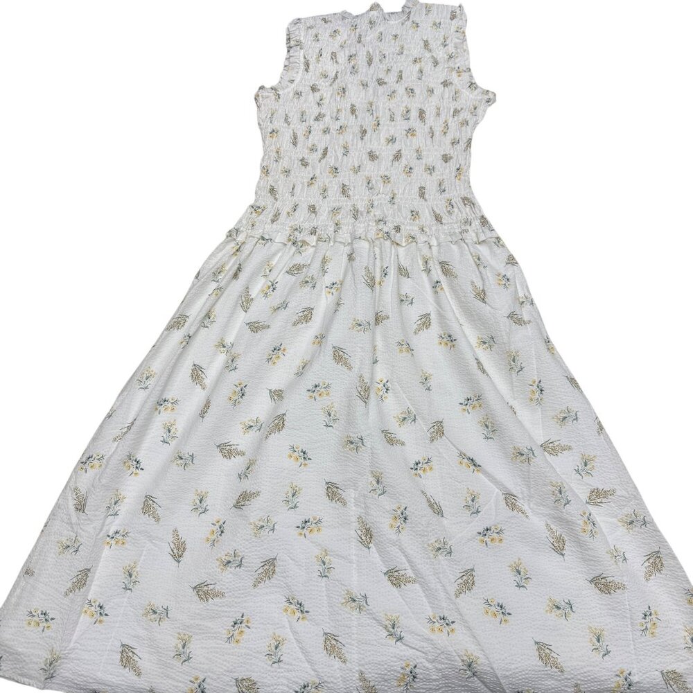 Rails Dion Mid Dress White Yellow Amaryllis Sleeveless Women's, Size L NWOT - Picture 2 of 9